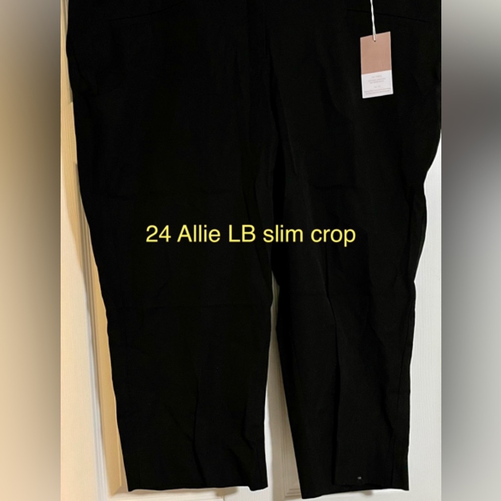 NWT Lane Bryant the Allie Slim Crop Pants Black Workwear Casual Stretch sz 24
